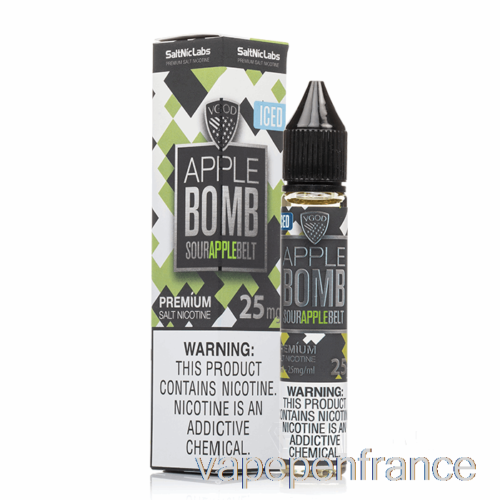 Bombe Aux Pommes Glacées - Sels Vgod - Stylo Vape 30 Ml 25 Mg